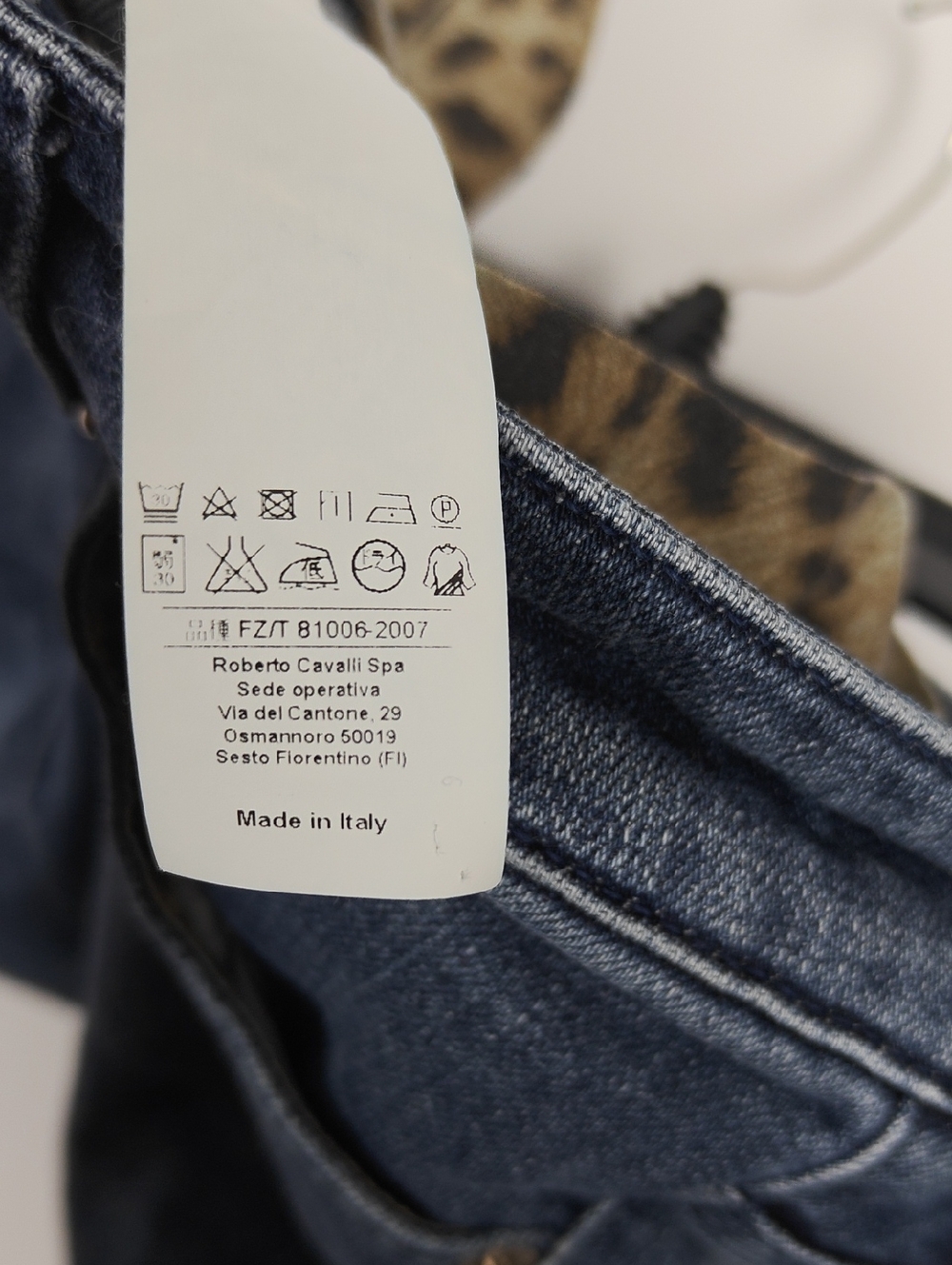 ROBERTO CAVALLI Mid-Rise Wide Leg Dark Wash Jeans Size EUR 46 US 10 - Picture 5 of 16